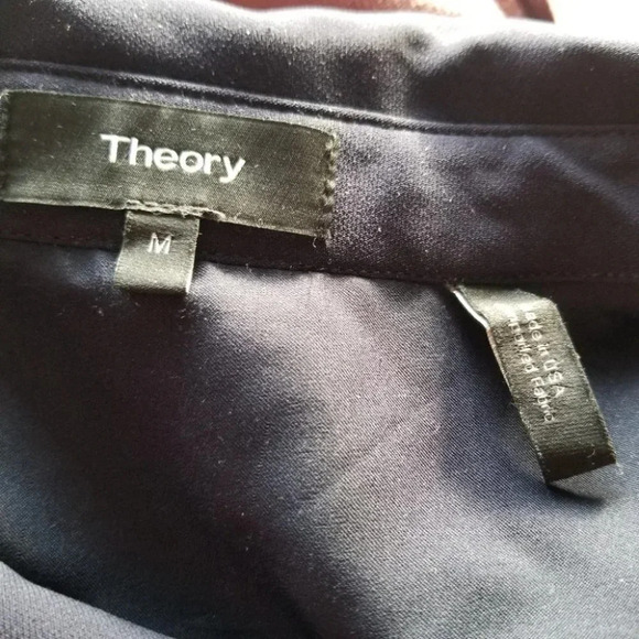 Theory Cady Midi Shirt Dress Navy M - Picture 10 of 11